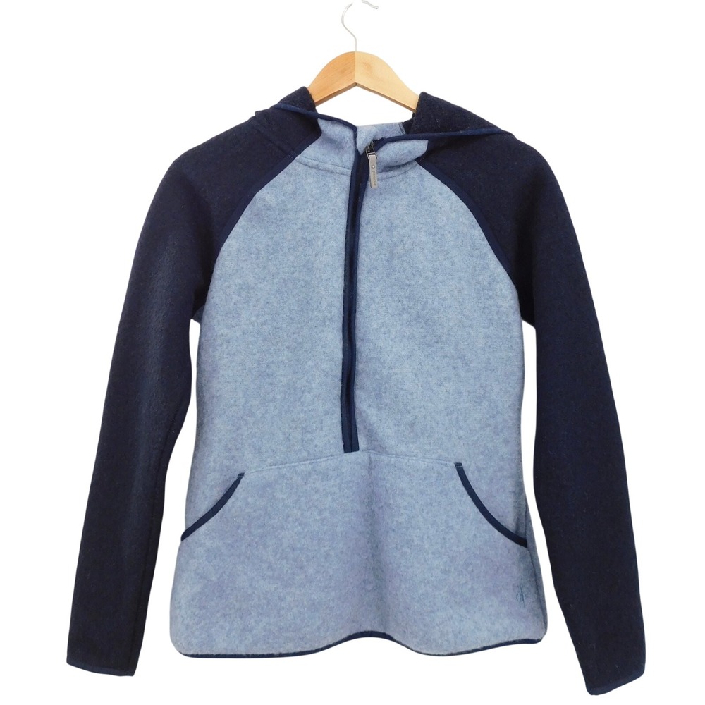 Smartwool Women's Hudson Trail Fleece Anorak‎ Hoodie Pullover Blue Size S